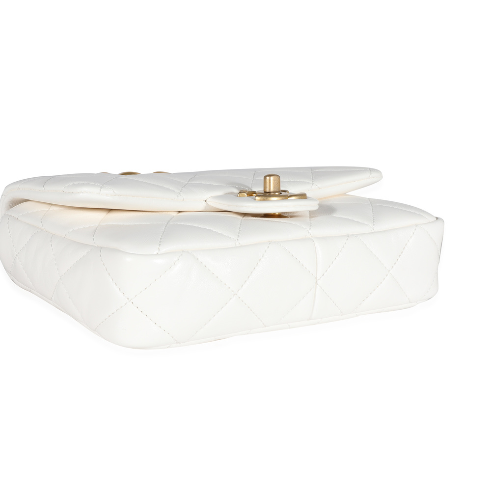 Chanel White Quilted Lambskin Small Funky Town Flap Bag - Picture 8 of 8